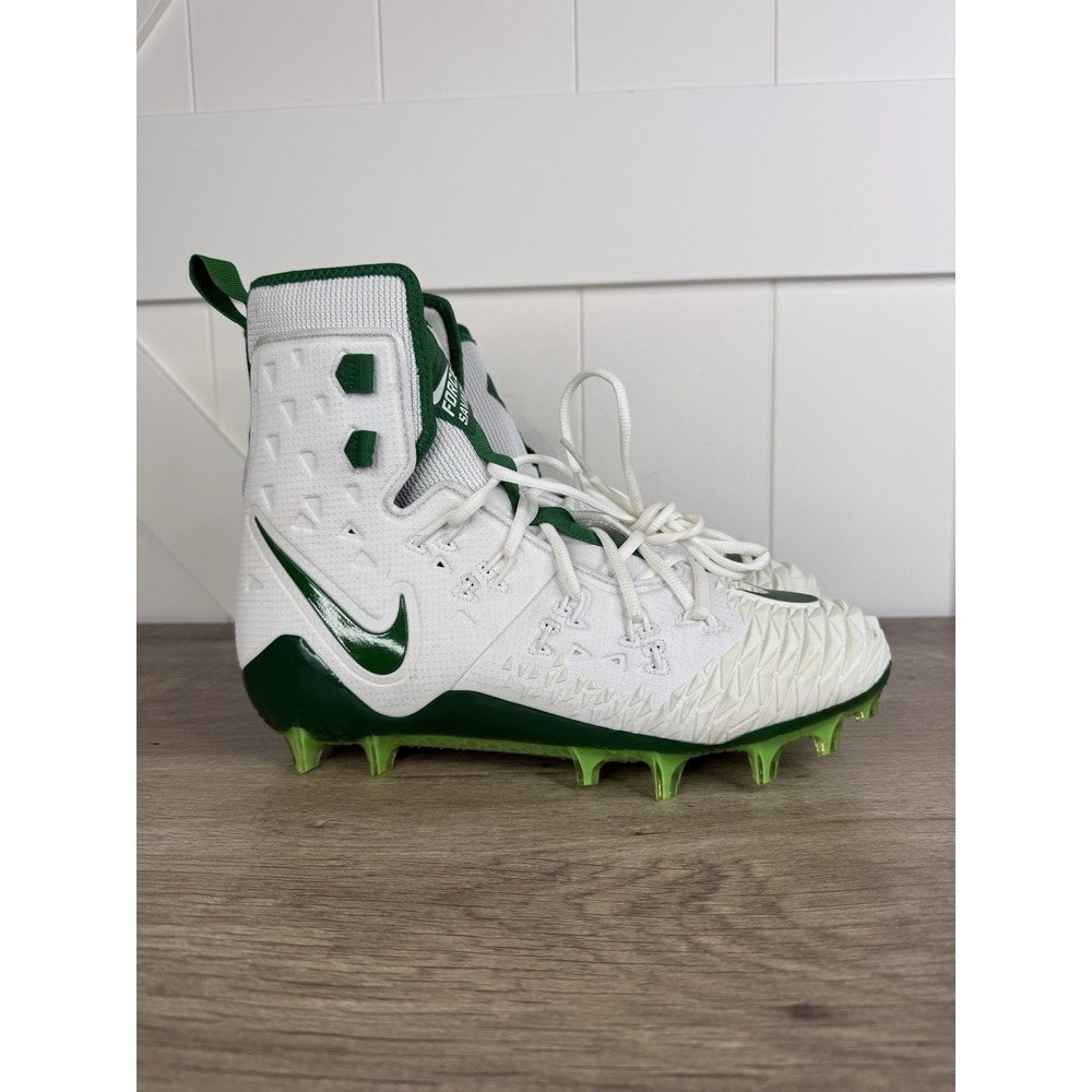 Nike Force Savage Elite TD Football‎ Cleats White Green 857063-133 Men's size 10